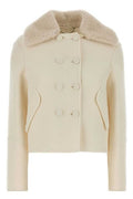Ermanno Scervino Double-Breasted Fur Collar Jacket
