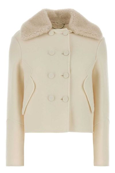 Ermanno Scervino Double-Breasted Fur Collar Jacket