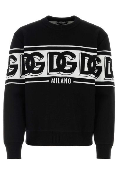 Dolce & Gabbana Intarsia Knitted Crewneck Jumper