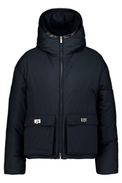 Ferragamo Zip-Up Hooded Padded Jacket