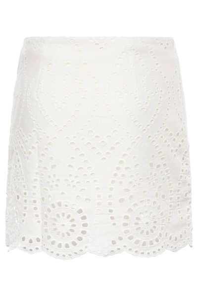 Mc2 Saint Barth Broderie Anglaise Mini Skirt