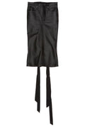 Balenciaga Laced Leather Skirt