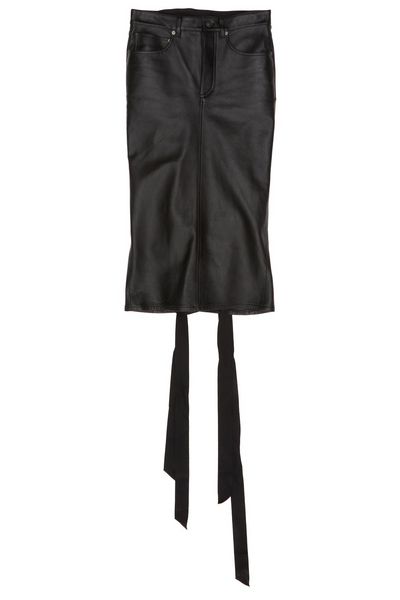 Balenciaga Laced Leather Skirt