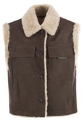 Brunello Cucinelli Buttoned Shearling Waistcoat