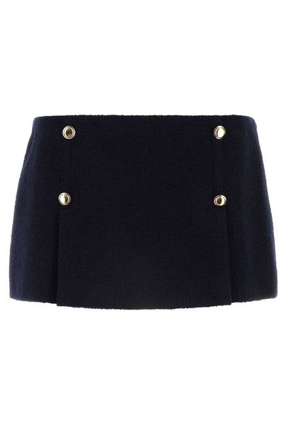 Miu Miu Pleated Blend Mini Skirt
