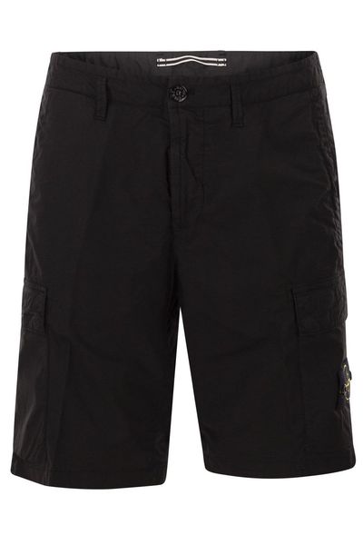 Stone Island Logo Patch Bermuda Shorts