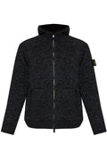 Stone Island Zip-Up Logo Patch Jumper