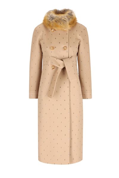 Valentino Embellished Double-Breasted Belted Coat
