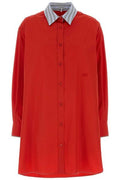 Loewe Contrast Collar Shirt Dress