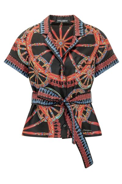 Dolce & Gabbana Belted Printed Shirt