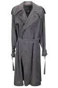Limi Feu Distressed Long Trench Coat