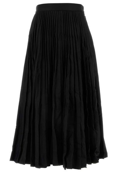 Balenciaga Creased Pleated Midi Skirt