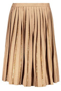 Burberry Fendi Plissé Embellished Midi Skirt