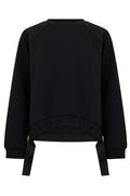 Herno Cropped Strap-Hem Sweatshirt