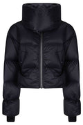 Rick Owens Funnel Neck Cropped Down Jacket