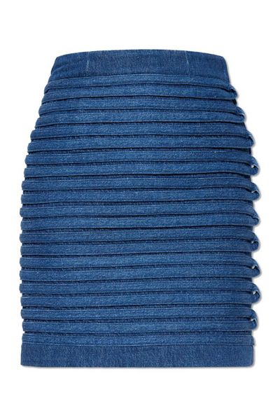 Versace High-Waist Panel-Detailed Denim Mini Skirt