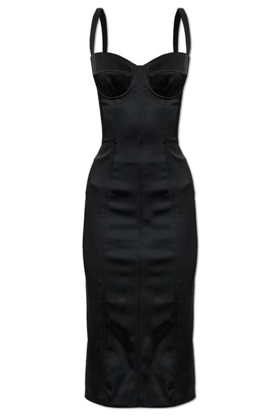 Dolce & Gabbana Satin Bustier Slip Dress