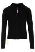 Fendi Zipped Ribbed Cardigan