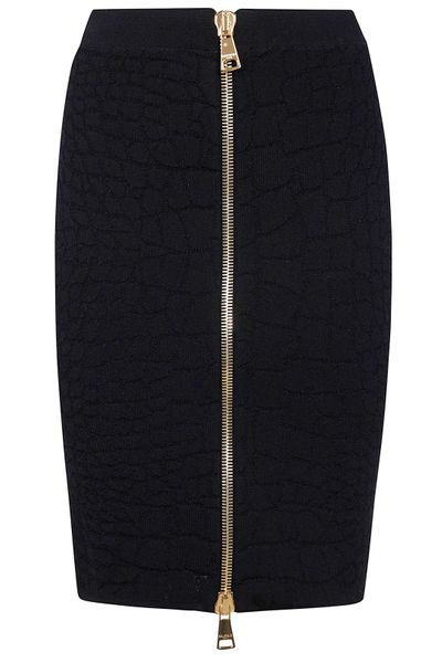 Balmain Zip Detailed Skirt