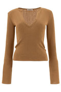 Max Mara V-Neck Long-Sleeved Top