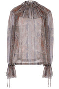Saint Laurent Paisley Ruffled Blouse