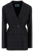 Prada Double-Breasted Belted Blazer