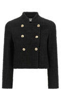 Balmain Bouclé Double-Breasted Short Jacket