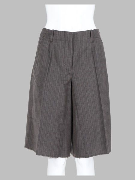 Our Legacy Pinstriped Raw-Hem Shorts