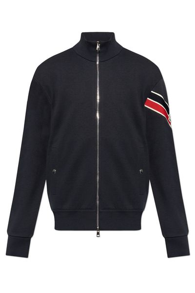 Moncler Logo Patch Zip-Up Sweatshirt