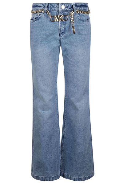 Michael Michael Kors Belted Bootcut High-Rise Jeans