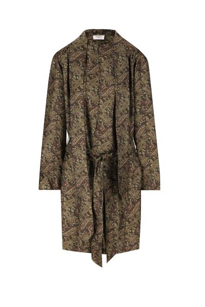 Saint Laurent Paisley Print Tie-Detailed Dress