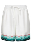 Casablanca Montagne Ondulee Satin Shorts