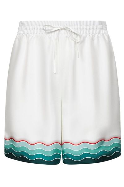 Casablanca Montagne Ondulee Satin Shorts
