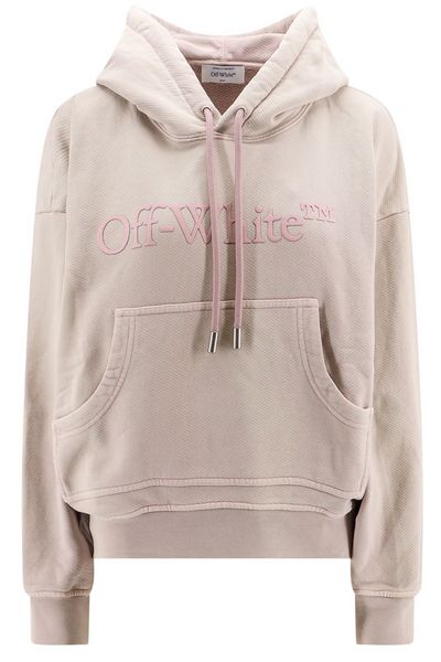 Off-White Laundry Logo Embroidered Drawstring Hoodie