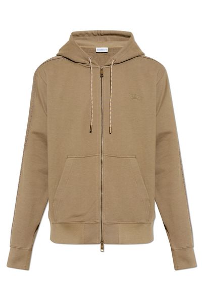 Burberry Check Piping Zip-Up Hoodie