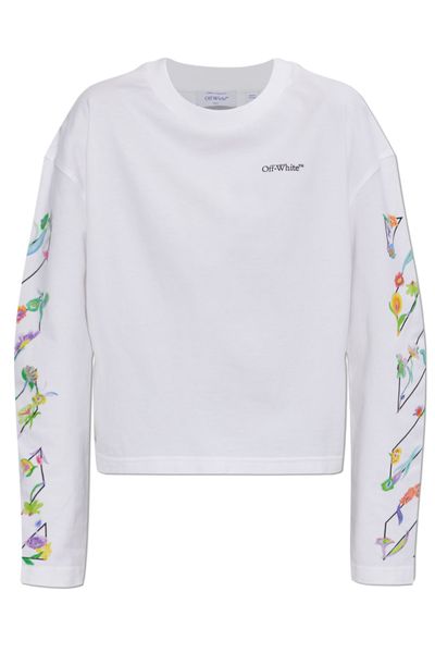 Off-White Glowing Flower Long Sleeved T-Shirt
