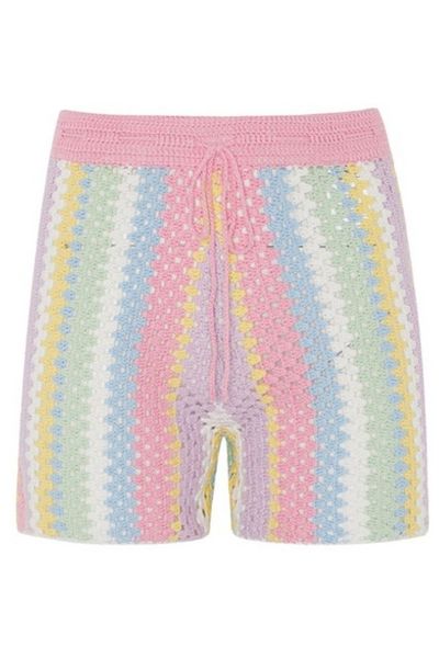 Les Tricots de Léa Sunny Drawstring Crochet Shorts