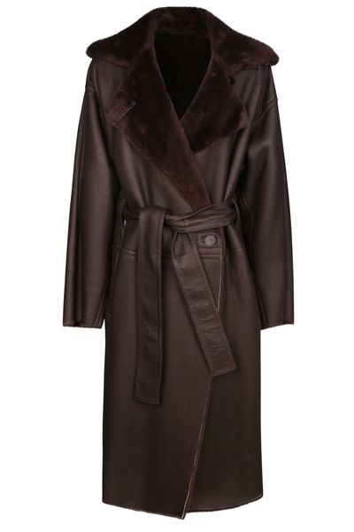 Alberta Ferretti Waist Belt Reversible Coat