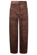 Ganni Logo Patch Corduroy Pants