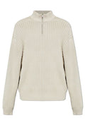 Balenciaga Half-Zip Ribbed Knit Jumper