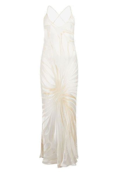Roberto Cavalli Ray Devoré Print Slip Dress