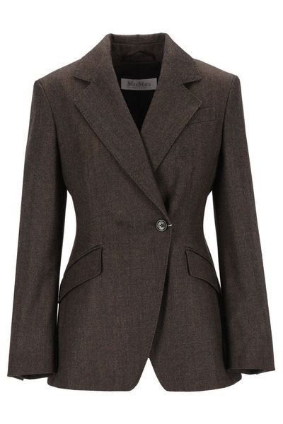 Max Mara Single-Breasted Buttoned Blazer