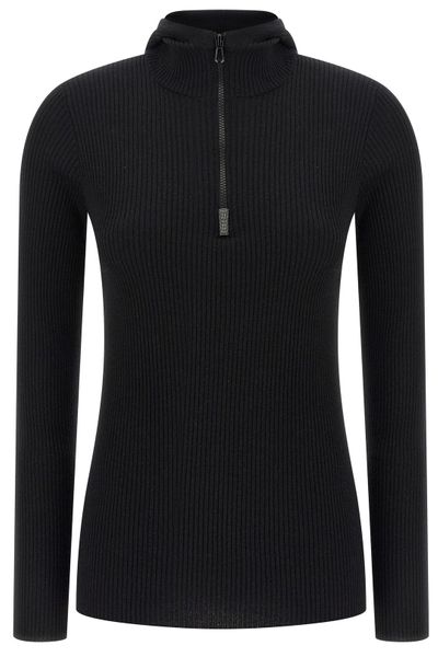 Brunello Cucinelli Hooded Ribbed Sweater