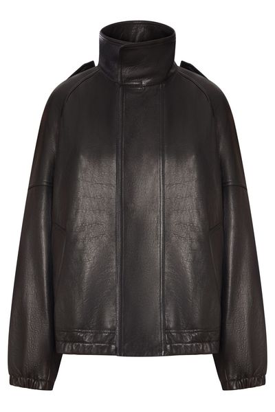Saint Laurent High Neck Long-Sleeved Jacket