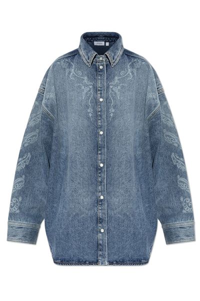 Off-White Oversized Button-Up Denim Shirt
