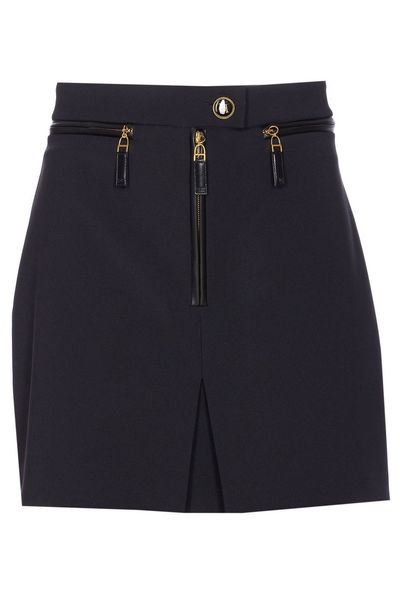 Elisabetta Franchi Zipped Double Layer Crêpe Skirt