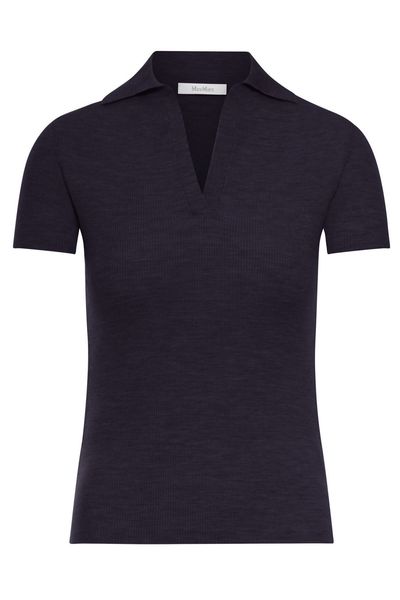 Max Mara Albero Short-Sleeved Ribbed Polo Shirt