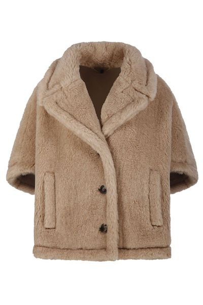 Max Mara Corvino4 Button-Up Short-Sleeved Coat