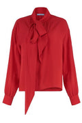 Prada Scarf Detailed Long-Sleeved Blouse