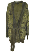 Avant Toi Belted Jacquard Knitted Jacket